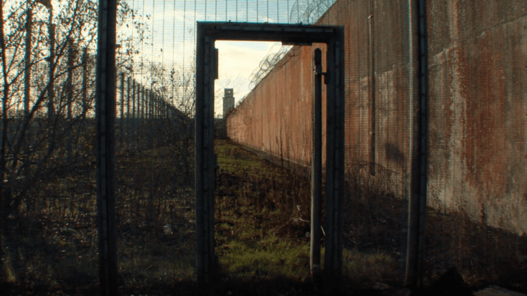 The wire, wall and dead space between the outside world and the Maze/Long Kesh