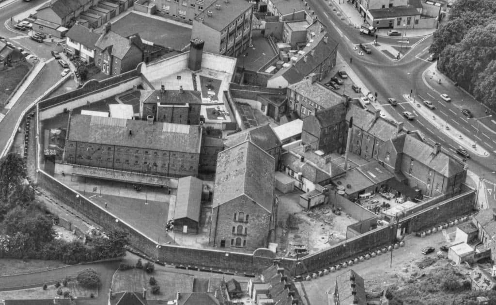 Aerial view of Armagh Gaol.