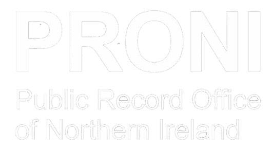 PRONI logo in white.